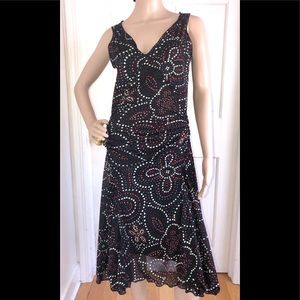 Max Studio Midi Dress Stretch Asymmetrical Ham S